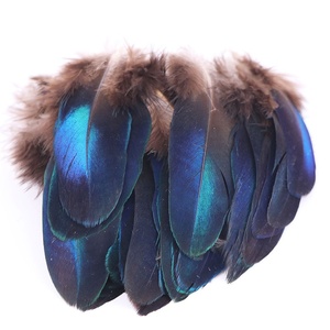 Vendita a buon mercato ali di pavone naturale piccola piuma blu per la festa di carnevale Millinery corpetto decorazione fai da te - Product Image 6