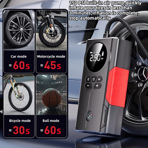 Démarreur de voiture 2-en-1 1800A avec compresseur d'air 150 PSI, booster de batterie portable, batterie externe et lumière LED pour voiture, camion, moto - Product Image 4