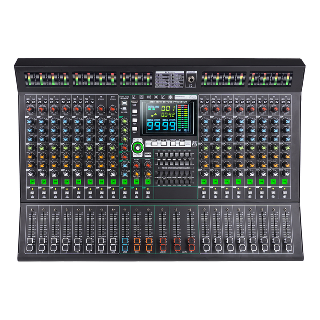 Professional Audio Mixer 18-Channel 2x99DSP Effects Mixer Sound System Dj Controller/audio Console Mixer for Large Stage Outdoor