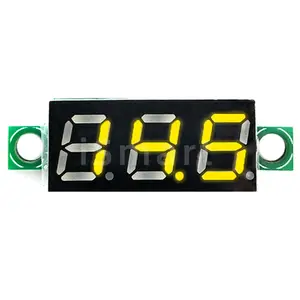 Mini medidor de voltaje de 3 cables, amarillo, 0,28 pulgadas, CC 0-100V, voltímetro, pantalla LED, Panel Digital, voltímetro, Monitor Detector