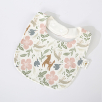 Bavoir pour bébé imprimé, durable, en coton lavable, serviette à salive pour bébé