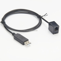 Câble adaptateur série FTDI USB2.0 RS232 mâle vers RJ12 6p6c femelle