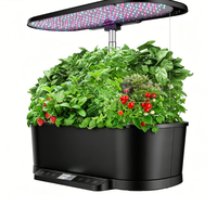 Système de culture hydroponique d'intérieur avec éclairage LED à spectre complet, kit de jardin d'herbes intelligent avec affichage numérique