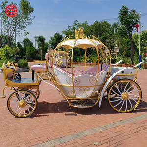 Blanco Eléctrico <span class=keywords><strong>Cenicienta</strong></span> Calabaza Carruaje Boda Turismo Jugar Carruaje tirado por caballos - Product Image 6