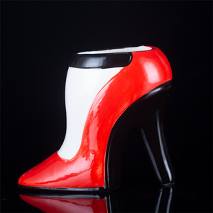 Vaso de Cóctel de Cerámica con Diseño de Taza Tiki, Estilo <span class=keywords><strong>Hawaiano</strong></span>, Zapatos de Tacón Alto Rojos para Mujer, 490 ml - Product Image 4