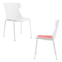 Chaise de bureau de conférence au design moderne M&W, vente directe d'usine - Chaise en plastique empilable pour visiteurs au style contemporain