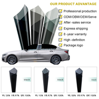 Lámina Cerámica Original 3M para Ventanas de Coche, Rollo de 100 Pies, Reflectante IR SOLAS, Protección de Privacidad del 99%, VLT 2% 5% 15% 35% 45% 75%