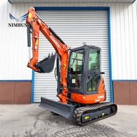 Mini-excavatrice NIMBUS certifiée EPA de 3 tonnes et 4 tonnes, cabine stable avec chauffage et climatisation