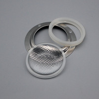 Collimateur LED transparent en verre de 50 mm, lentille COB à 60 degrés