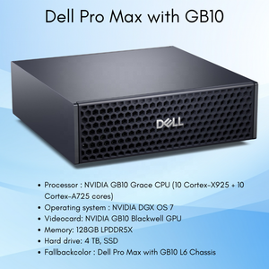 <span class=keywords><strong>Dell</strong></span> Pro Max con Workstation AI GB10 Grace Blackwell, Memoria Unity 128GB, Potenza di Calcolo 1 Petaflop, Computer AI da Scrivania - Product Image 2