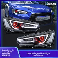 Phares LED complets VLAND avec yeux de démon séquentiels pour Mitsubishi Lancer EX Fortis Galant 2008-2017 Plug and Play
