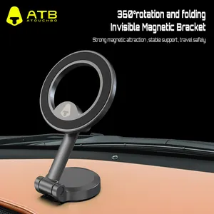 Flexible 360 Degree Rotatable Magnetic Mobile Phone Holder Folding Cell Phone Stand With GPS Support For Dashboard Use