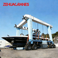 Grue de bateau Zehua 50t 100t, grue mobile à portique, prix, grue marine pour yacht, travel lift marin