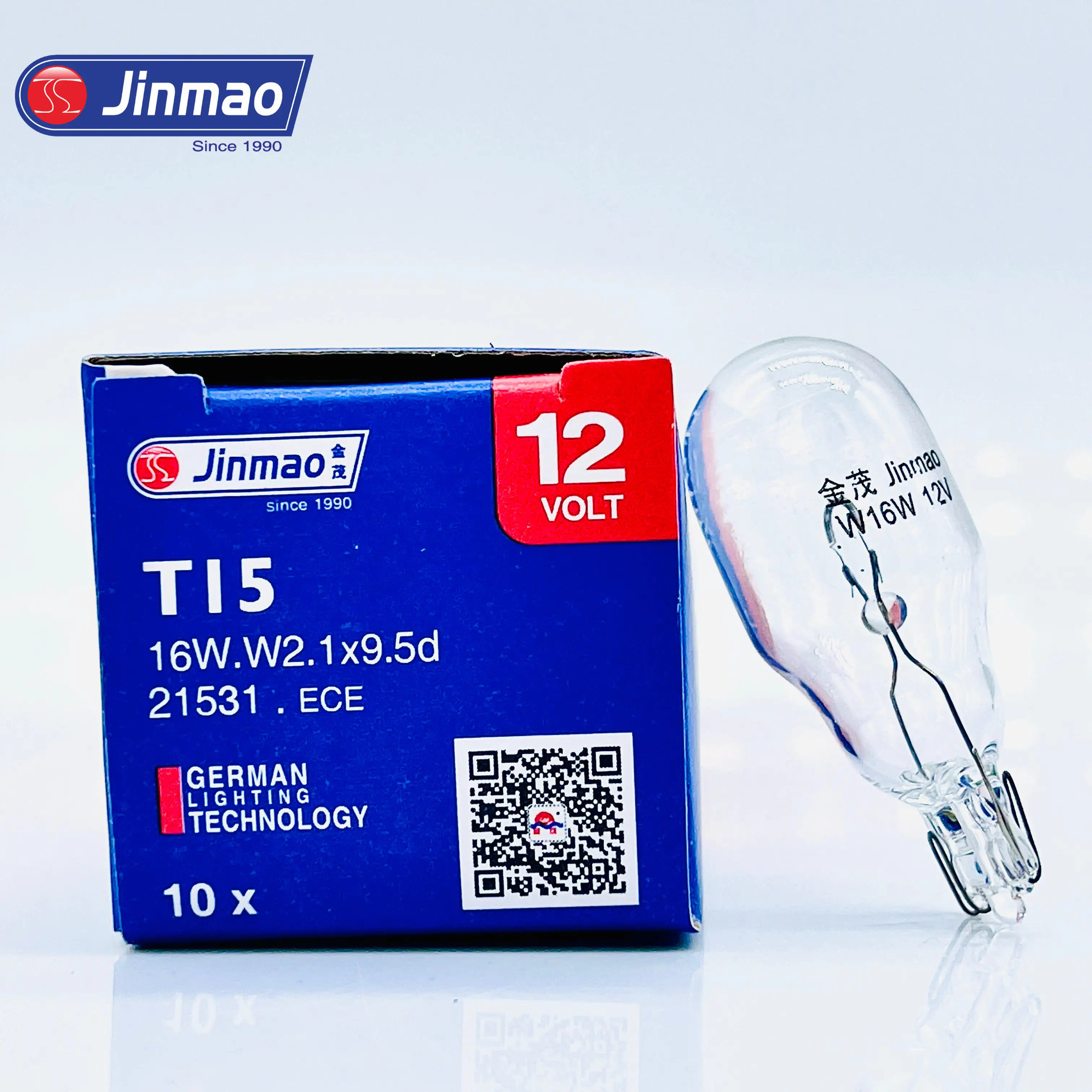 Jinmao T15 W16W 12V 16W WEDGE Standard Clear automotive lamp car stop light lampadine posteriori