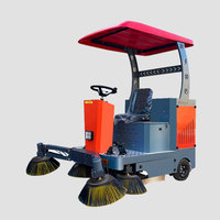 Machine de balayage de voirie tout-terrain 4x4, multifonctionnelle, avec cabine fermée, véhicule de nettoyage routier, balayeuse à neige