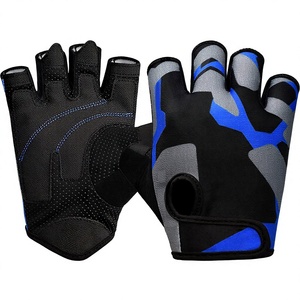Guantes de Levantamiento de Pesas Transpirables Antideslizantes de Tela Elástica en 4 Direcciones de Medio Dedo Cómodos para Gimnasio, Sublimación Personalizada, Venta Caliente 2026 - Product Image 1