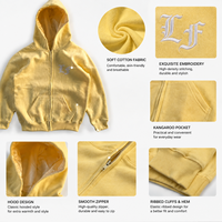 Sudadera con Capucha Casual de Algodón Grueso de 480 Gsm para Hombre, con Estampado Personalizado y Bordado, Estilo Vintage Lavado al Ácido, Venta al Por Mayor