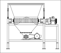 Broyeur d'animaux morts PH haute performance 66 kW, contrôlé par PLC, mélangeur de compost et d'engrais, interrupteur de marche arrière automatique, pour os de bétail