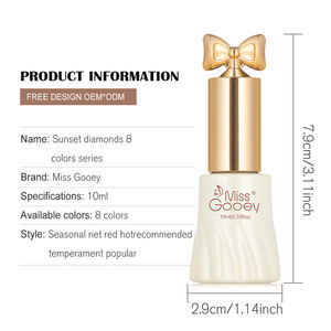 Miss Gooey OEM/ODM Ensemble de vernis à ongles en gel à paillettes marque privée vernis à gel scintillant sans Hema vernis à ongles Disco réfléchissant logo personnalisé - Product Image 5