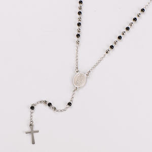 קישור נירוסטה מצופה זהב תליון הבתולה מרי buddha שרשרת עם חוטי צלב-גבולות עיצוב צלב-גבולות - Product Image 4