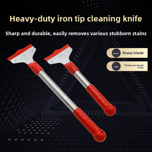 <span class=keywords><strong>Cuchillo</strong></span> de limpieza de mango rojo de mango corto de 28cm/38cm, cabeza de hierro, funda de plástico, mango de acero inoxidable - Product Image 6
