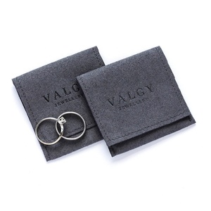 PandaSew Customize logo Printed Microfiber Cloth <b>Gift</b> Packaging for Necklace Ring Jewelry Pouch - Product Image 2