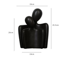 Sculpture de bureau minimaliste en résine gravée, faite à la main, écologique, style Art Déco, pour couple, idéale pour salon ou anniversaire