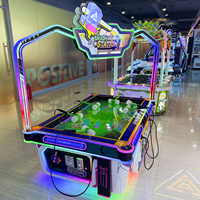 Machine de jeu d'arcade à monnayeur Smash Fun Station pour 6 joueurs, jeu de frappe au marteau Whack-A-Mole avec distribution de tickets