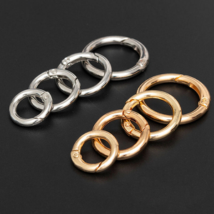 Porte-clés en alliage de zinc mousquetons pince à ressort joint torique cercle mousqueton rond mousqueton à ressort rond porte joint torique mousqueton porte-clés - Product Image 1