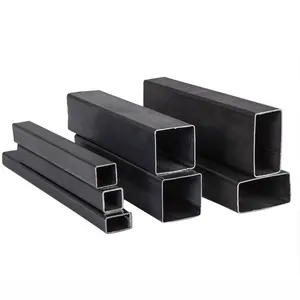 Factory Q235 Metal Square Carbon Steel Pipe Joint Black Square Rectangular Steel Pipe And Tubes Iron Welded Black Steel Pipe