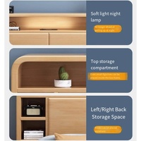 Usine en Chine Lits modernes en bois massif Lits en bois King Size Lit double Queen Size Meubles de chambre à coucher