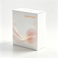 Boîte d'emballage en carton pliable gaufré pour appareil de beauté, grand format carré, en soie ondulée, avec logo personnalisé, dorure or champagne et finition rose poudré, vente en gros