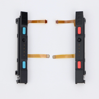 Rakitan rel plastik kanan kiri lengkap dengan kabel fleksibel untuk Slider Joy-con sakelar NS dengan kabel fleksibel