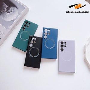 Custodia in Silicone liquido opaco con ricarica Wireless per <span class=keywords><strong>Samsung</strong></span> <span class=keywords><strong>Galaxy</strong></span> S25 S24 S22 <span class=keywords><strong>S21</strong></span> S23 Cover protettiva magnetica morbida per telefono - Product Image 2