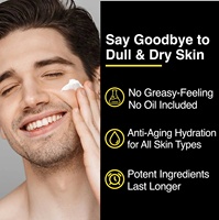 Coffret de Soins pour Hommes : Sérum Visage Huileux, Crème Hydratante Anti-Âge et Nettoyant Facial Purifiant