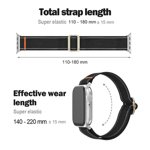 Correa Deportiva de Nailon Elástica y Reflectante Forwelleny para <span class=keywords><strong>Apple</strong></span> <span class=keywords><strong>Watch</strong></span> Ultra 49mm S11 10 9 <span class=keywords><strong>8</strong></span> 46 38mm - Product Image 3