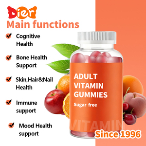 Vente en gros de bonbons Gommes multivitamines Offre Spéciale vitamines <span class=keywords><strong>Tiktok</strong></span> de marque privée personnalisées Bonbons mous végétaliens sans sucre pour adultes - Product Image 3