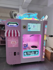 Candy Sugar Robot Máquinas expendedoras comerciales Pantalla grande Mini máquina <span class=keywords><strong>de</strong></span> algodón <span class=keywords><strong>de</strong></span> azúcar Hot Large Auto Magic Cotton para niños proporcionados - Product Image 4