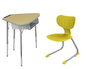 圆形节省空间拼接桌椅会议桌和交流椅