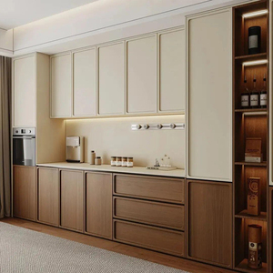 Nuovo arrivo mobili soggiorno moderno 2-in-1 Cabinet organizzare piatti vetrina arredamento mobile credenza compatto - Product Image 3