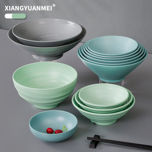 Xiangyuan melamine noodle bowls, <b>large</b> plastic bowls, imitation porcelain soup bowls, noodle shop soup bowls, spicy hot <b>pot</b> - Product Image 3