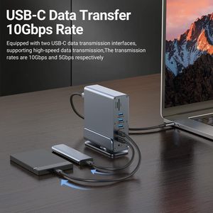 Tipo de adaptador <span class=keywords><strong>Usb</strong></span> <span class=keywords><strong>C</strong></span> <span class=keywords><strong>Hub</strong></span> con soporte de tarjeta Sd para computadora portátil y lector de teléfono Estación de acoplamiento en datos <span class=keywords><strong>Ethernet</strong></span> <span class=keywords><strong>Hub</strong></span> <span class=keywords><strong>Usb</strong></span> <span class=keywords><strong>C</strong></span> de 8 puertos - Product Image 6