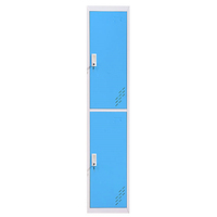 Armoire en acier à 15 portes, casier de rangement en métal avec tiroirs, tringle à suspendre et étagères pour chambre à coucher et appartement