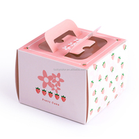 Vente en gros Petit carré blanc de 10 pouces de haut Machine à fabriquer 12 pulgadas et fleurs Boîtes en papier avec fenêtre pour gâteaux à plusieurs niveaux