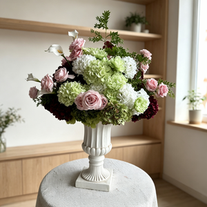 <span class=keywords><strong>Boule</strong></span> de fleurs artificielles en hortensia rose blanc pur pour la Saint-Valentin, un anniversaire de mariage, une décoration de centre de table ou un vase - Product Image 5
