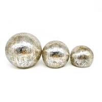 Globe en verre craquelé étanche Led décoration de jardin de noël mosaïque boule de verre lumière solaire pelouse lumière LED veilleuse