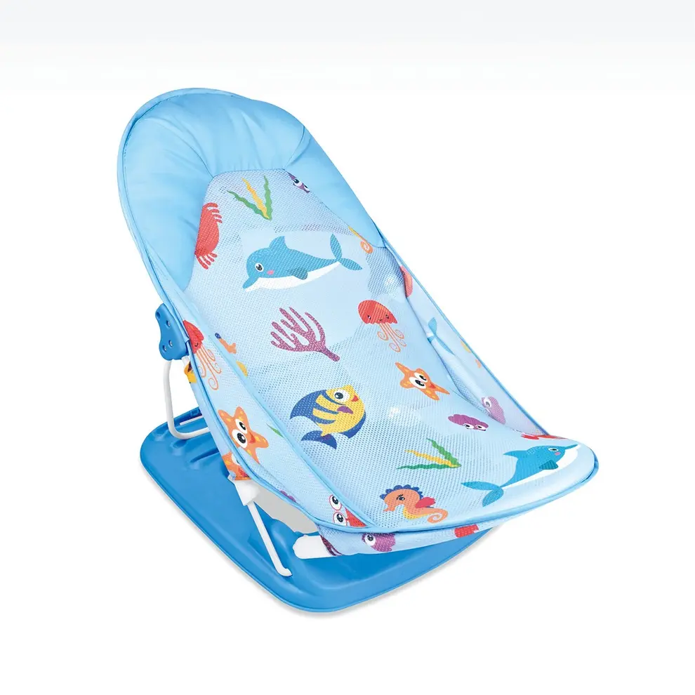 Plastik yumuşak örgü Sling küvet seti Toddler ve bebek Bather sandalye satılık