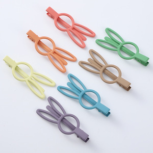 Bonitas pinzas para el cabello con orejas de conejo, clip lateral de 12 cm para mujer, uso diario, material de hierro - Product Image 2