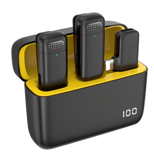 <b>Portable</b> Rechargeable Noise Cancelling Lavalier Wireless <b>Microphone</b> for Teaching Audio/Video Recording Wired Communication - Product Image 4