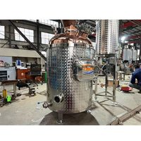 Distillateur d'huile essentielle de cuivre de qualité supérieure pour l'extraction commerciale d'alcool de palissandre de vanille